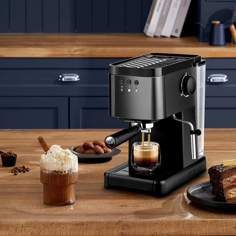 Macchina da caffè domestica commerciale italiana semiautomatica macinazione vapore ad alta pressione schiuma di latte ufficio