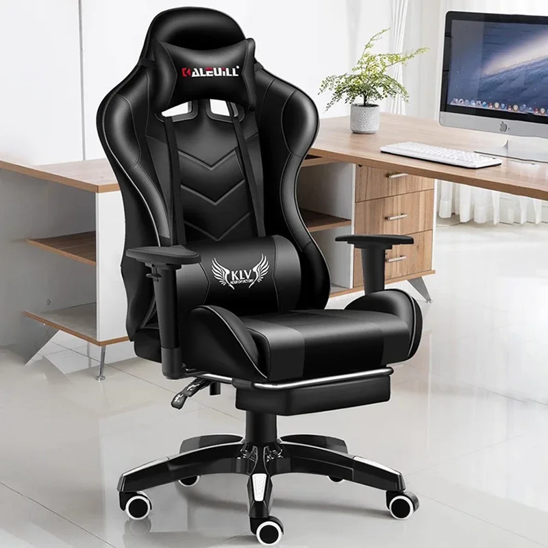 Glides Comfort Gaming Chairs Ergonomic Leather Arm Black Folding Gaming Chairs High Back Sillas De Oficina Office Furniture