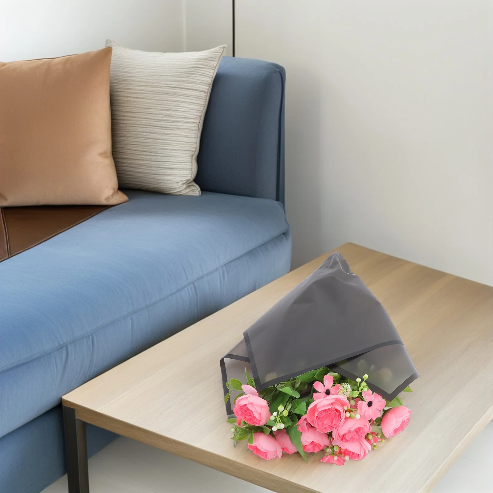 22.4x22.4 ورق تغليف الأزهار السوداء مقاوم للماء متين لترتيبات الزهور الطازجة DIY مشاريع الزفاف #4