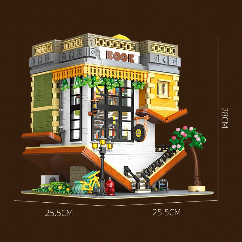Neue 89130 3621 stücke MOC Street View Auf Den Kopf Buch Haus Bausteine Stadt Haus Bau Ziegel DIY Kinder Spielzeug geschenk Set