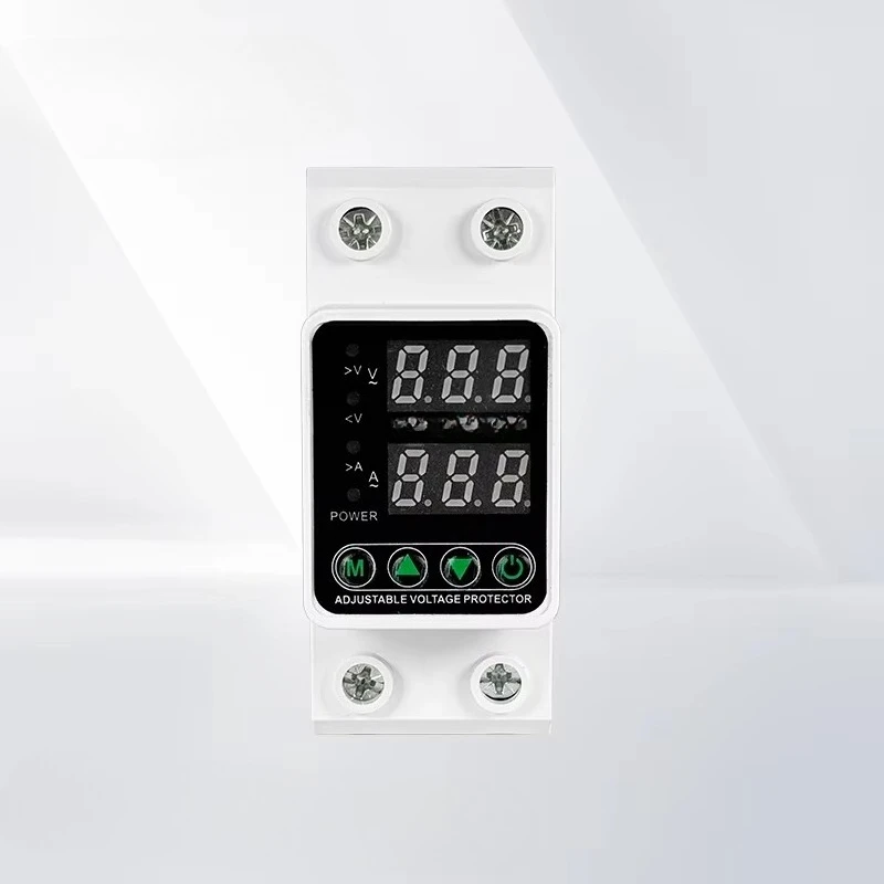 

63A 2P 2-phase 220V DC rail Intelligent adjustable current undervoltage protector Digital overvoltage protector