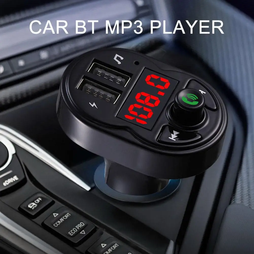 Abs carro bluetooth mp3 player tela de exibição led 12v-24v transmissor fm do carro adequado para uso firme doméstico carregamento de alta eficiência o6o8