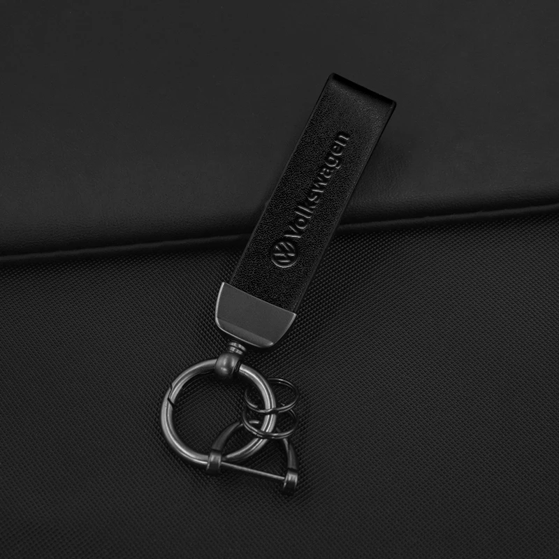  Leather Key Chain Rings Luxury Car Keychain For VW Volkswagen Polo Touran Jetta Golf 4 5 6 Polo Passat B5 B7 T5 Touareg Tiguan view 6