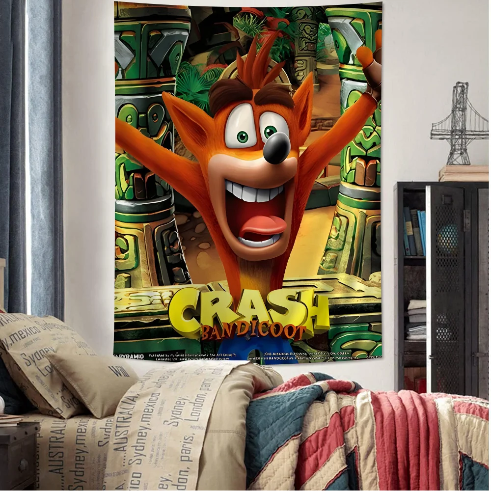 

Цветной гобелен c_crashs _ B- Bandicoot Game, настенный богемный настенный Гобелены с мандалой, настенные подвесные листы