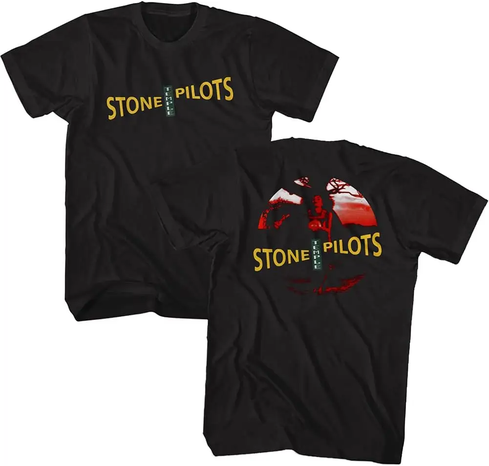 Stone Temple Pilots Rock Band Logo Front & Back Print Adult Short Sleeve T-Shirt