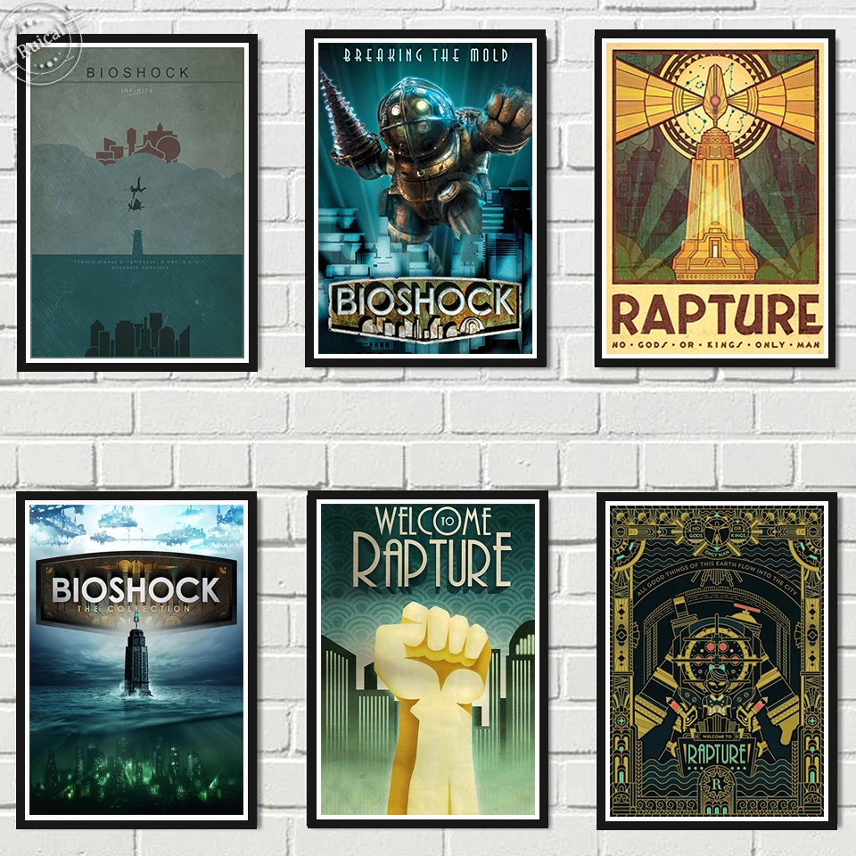 Bioshock Infinite Shooting Poster Game Anime Wall Art Prints Good Quality Picture Canvas Painting For Living Room Decorative