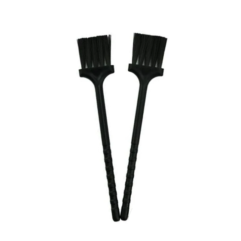 2Pcs Multifunctional Kitchen Brush Razor Cleaning Brush Keyboard Dust Black Nylon Plastic Small Brush For Grinder