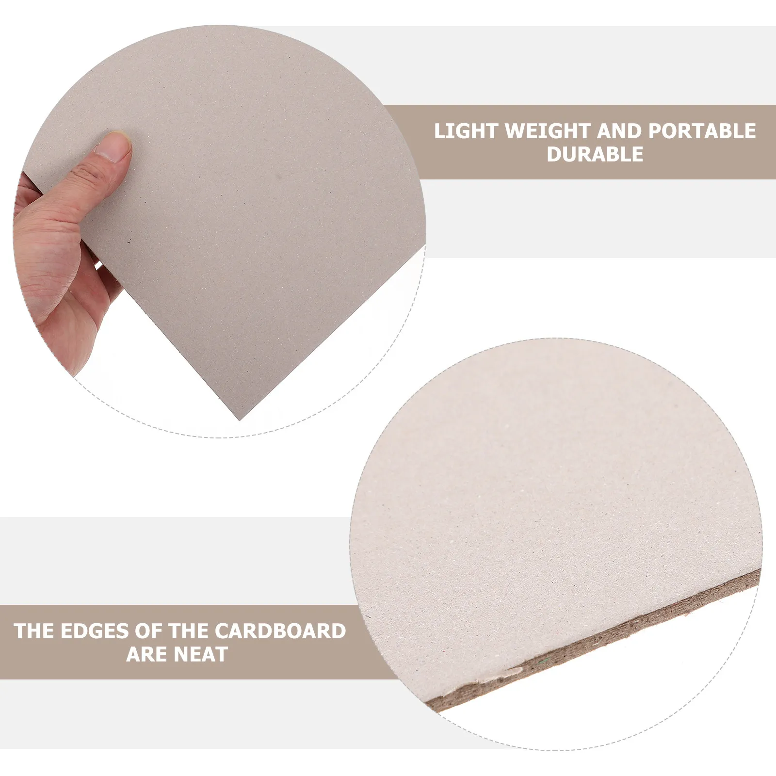 10Pcs Gray Cardstock Paperboard for DIY Crafts Thickened Handmade Paperboard Kindergarten Craft Supplies Cards Making