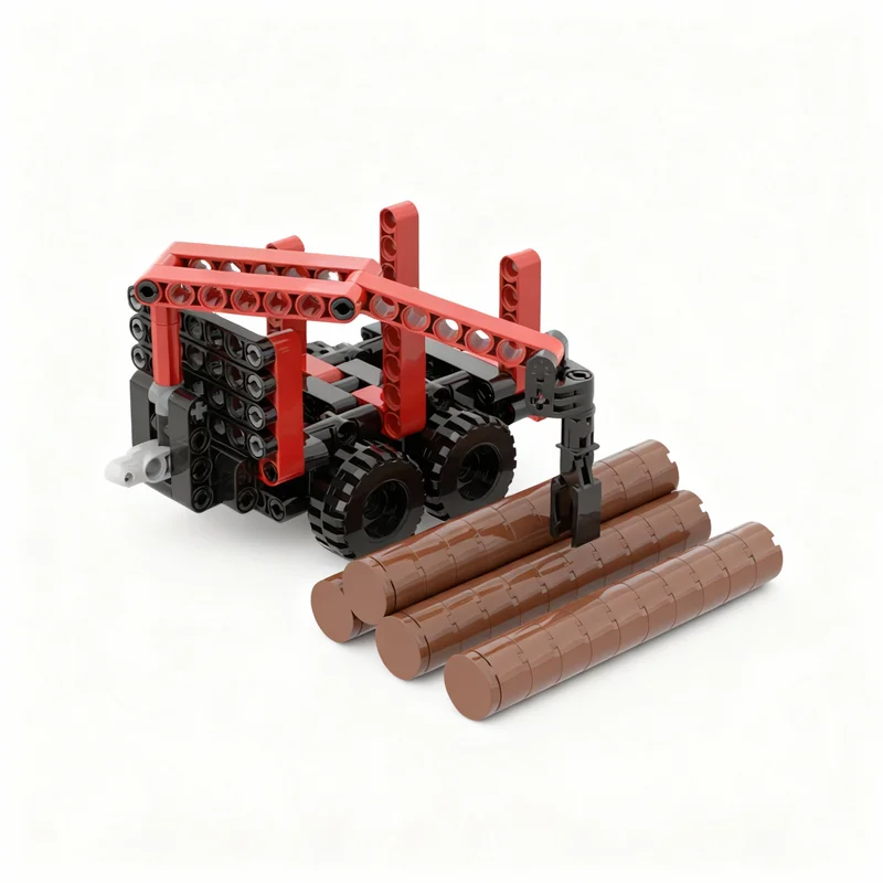 118pcs MOC Logging Trailer MINI Technical Unimoges Model Building Blocks Construction Display Craft Birthday Brick Creative DIY