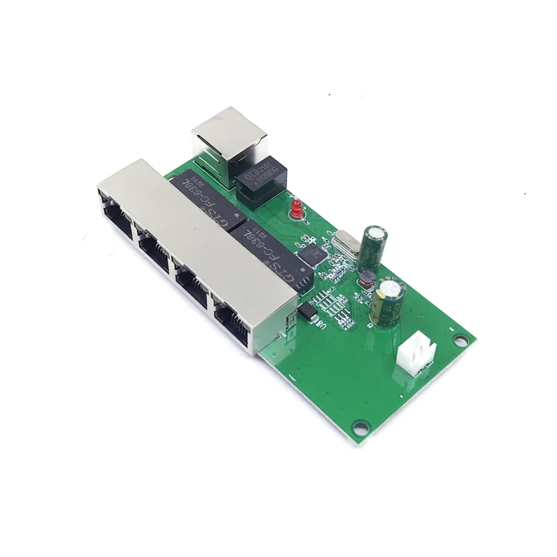 Mini moduł przełącznika PBC moduł OEM PBC mały rozmiar 5 5 V-12 V porty przełączniki sieciowe płytka drukowana mini moduł przełącznika Ethernet 10/100 mb/s