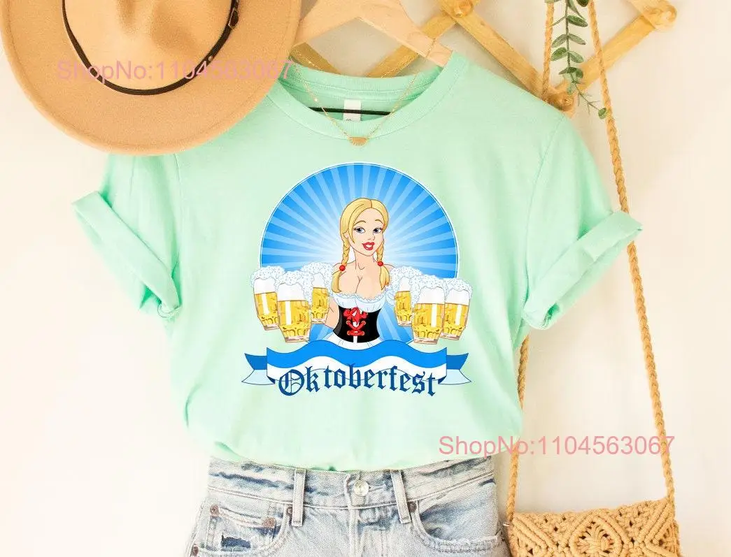 

Oktoberfest German Waitress T Shirt Drinking Beer Festival Party long or short sleeves