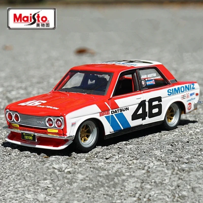 

Maisto 1:24 1971 BRE Datsun 510 Alloy Car Model Diecast Metal Toy Sports Car Model Simulation Collection Gifts Toys for Boys