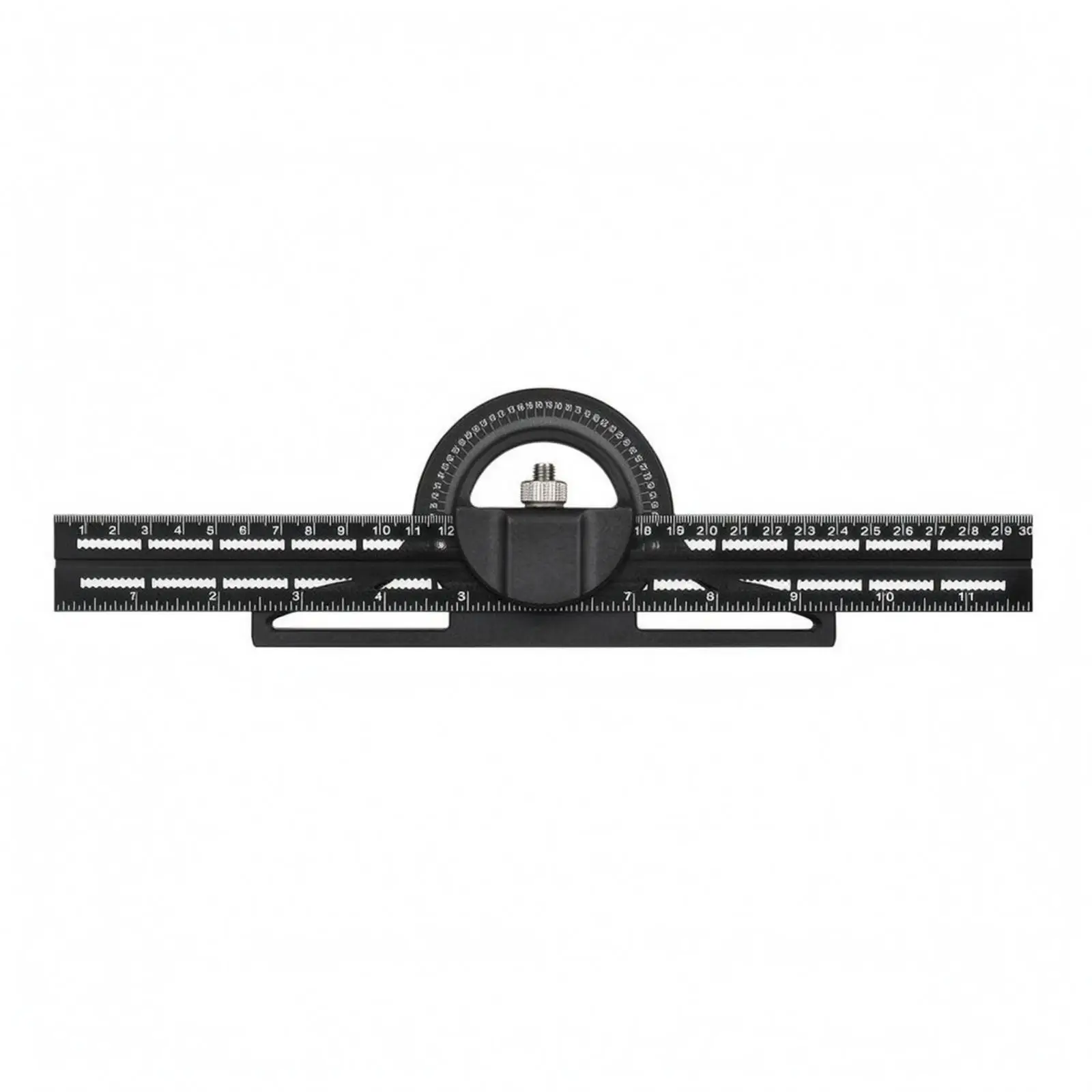 Foldable Angle Measuring Ruler with Locking Knob and Scale Marks for Portable Drafting and Angle Checking