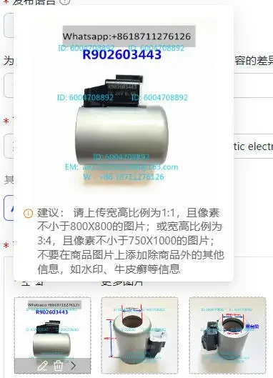 R902603443 coil motor electromagnetic electromagnet, electric proportional 24V two plug