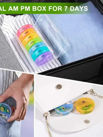 Organizador de armazenamento de medicina semanal caixa de comprimidos titular recipiente caso de comprimidos medicina tablet portátil dispensador organizador