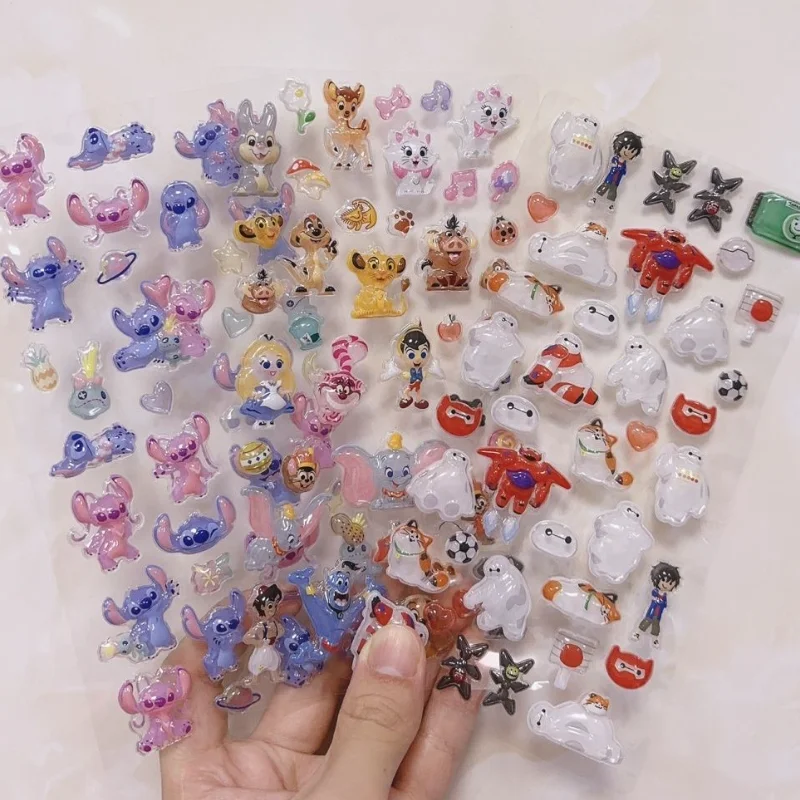 

Новая наклейка Disney Stitch, мультяшная Мария, 3D рельефная наклейка, студенческий чехол для телефона «сделай сам», украшение для бутылки с водой, подарки другу