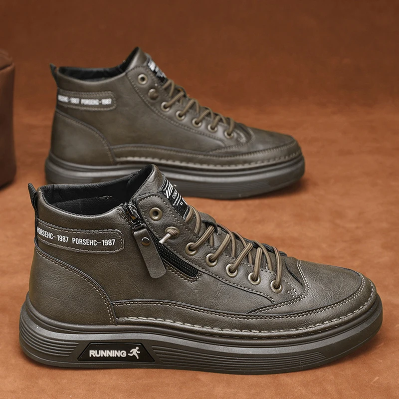 Chaussures de skate légères pour hommes, usage quotidien, couleur unie, structure respirante, semelle antidérapante, pour la marche décontractée