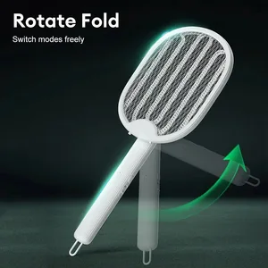 Folding Swatter Mosquito Electric, Insect Killer, UV Light, Rechargeable USB, Bug Zapper, Fly and Bat 10 Main Sales Electric Racket - №2