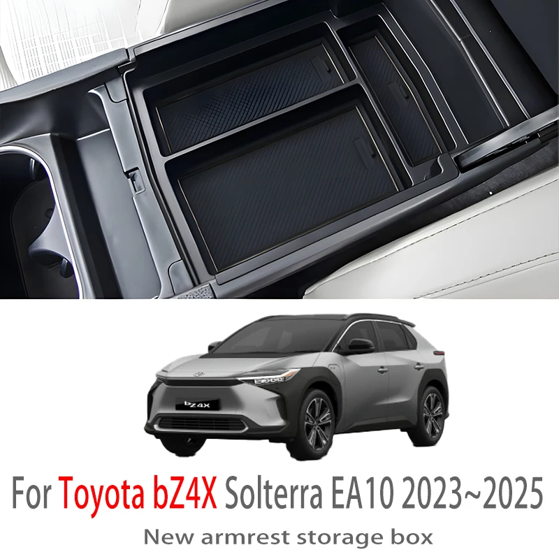 Car Accessories For Toyota bZ4X Solterra EA10 2023~2025 Center Console Armrest Storage Box Multifunctional Storage Auto Parts