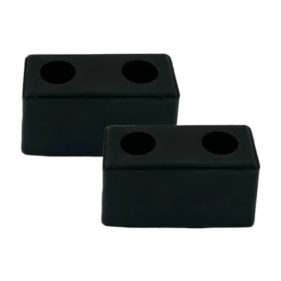 2 Pack Buffers USA Molded Rubber Bumper Block Dock Buffer 6x3x3 for Chassis/Trailers/Truck/Flatbed/Reefer with Steel Washer