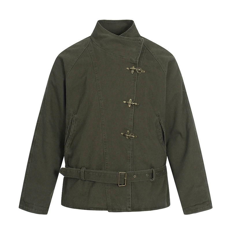 

Хлопковое пальто Jaet в американском стиле ретро Aircrt Bule Design или версия ex High Street Sle Warm Long Sve Youth Faion