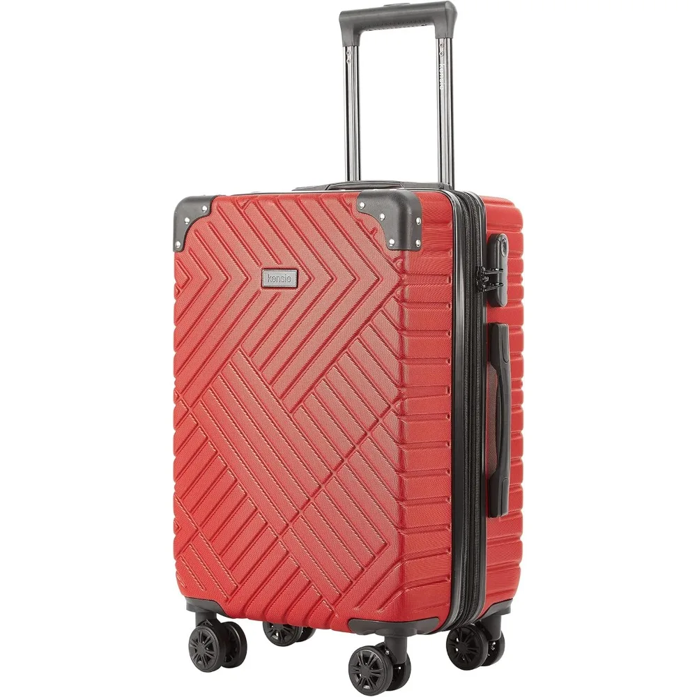 kensie Tigard ラゲッジ、レッド、3 点セット (28 インチ/24 インチ/20 インチ)
