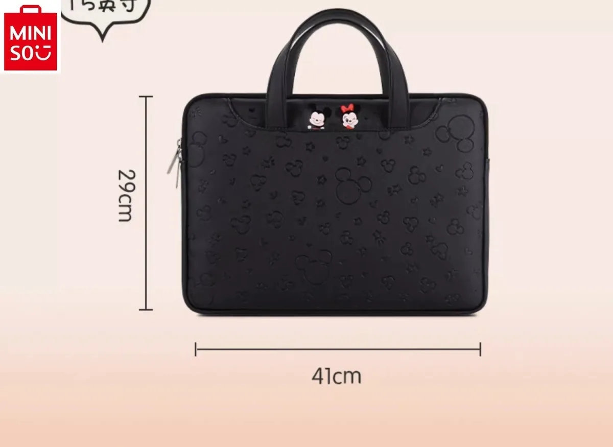 MINISO Disney Mickey Mini Laptop Bag Women\'s 14 inch Laptop Commuter 15 inch Handbag Protector