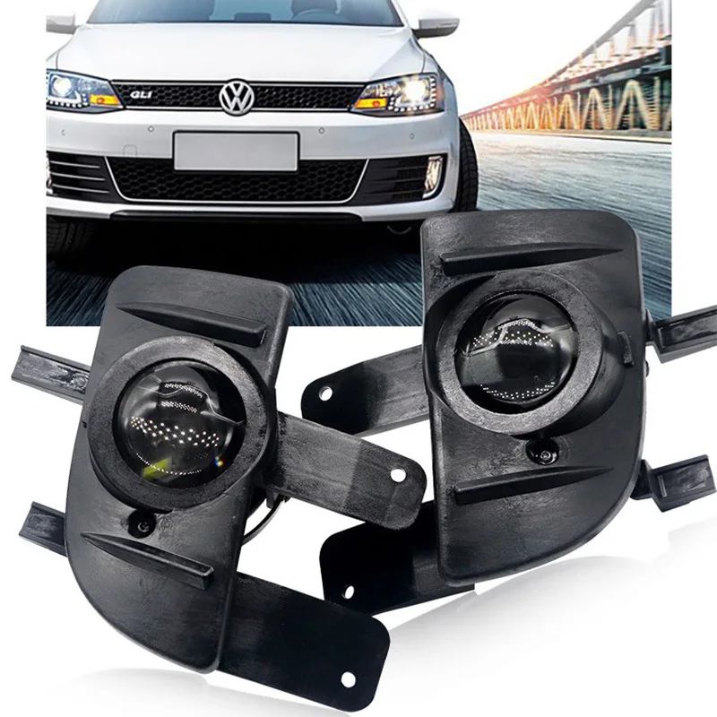 

2 5 Inch Bi Led Fog Light Projector Lens for VW Golf GTI6 Tiguan 2013-2015 Jetta GLI 12v 45w 3000k 6000k Hi Lo Beam