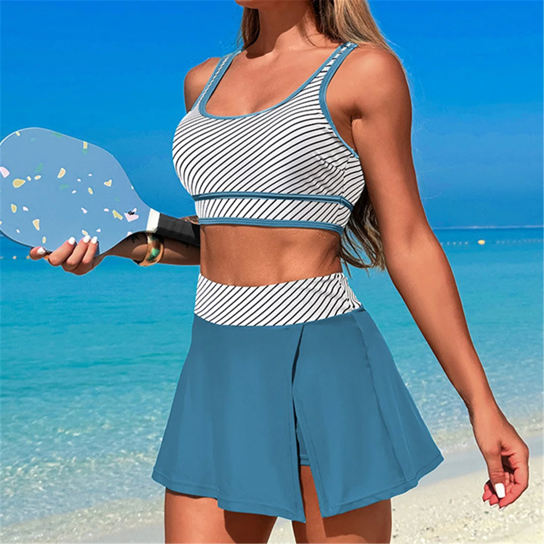 S - XL, 10 Farben, zweiteiliger Badeanzug für Damen, hoch geschnittener Bikini, zweiteiliges Bikini-Set, Damen-Badebekleidung, Badeanzug, Schwimmanzug V6998 – Detail 26