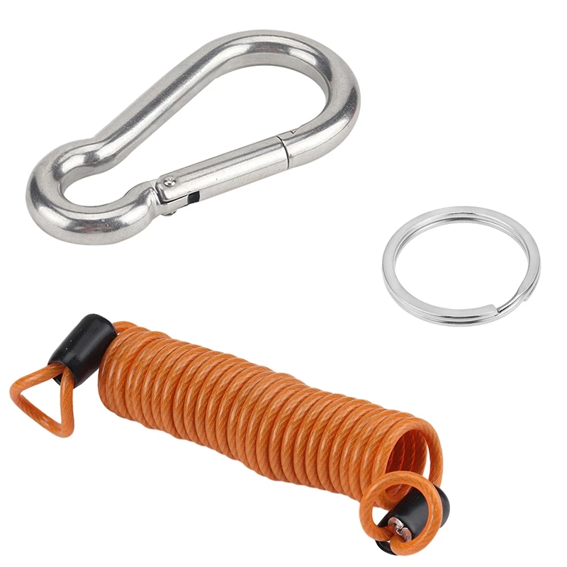 NEW-10X100MM Trailer Spring Rope Safety Buckle,Fastway Zip 4 Foot Breakaway Cable 80-01-2140