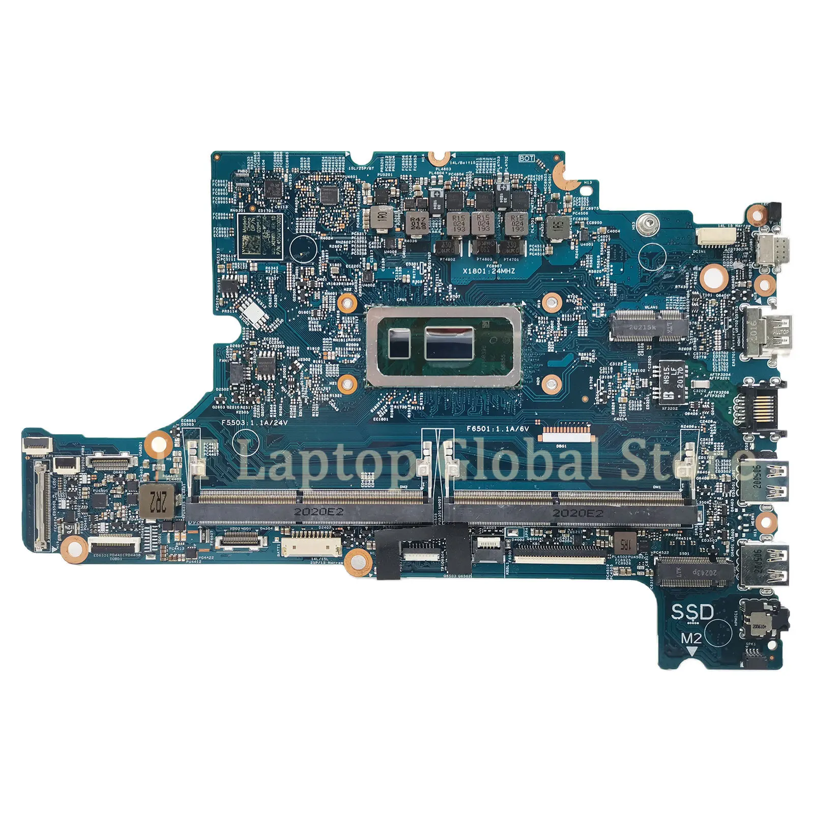 Laptop mainboard 17938-1 for Dell Latitude 3400 3500 computer motherboard 0K3FRD 0X7J0V with CPU I3 I5 I7 8th Gen DDR4 GPU