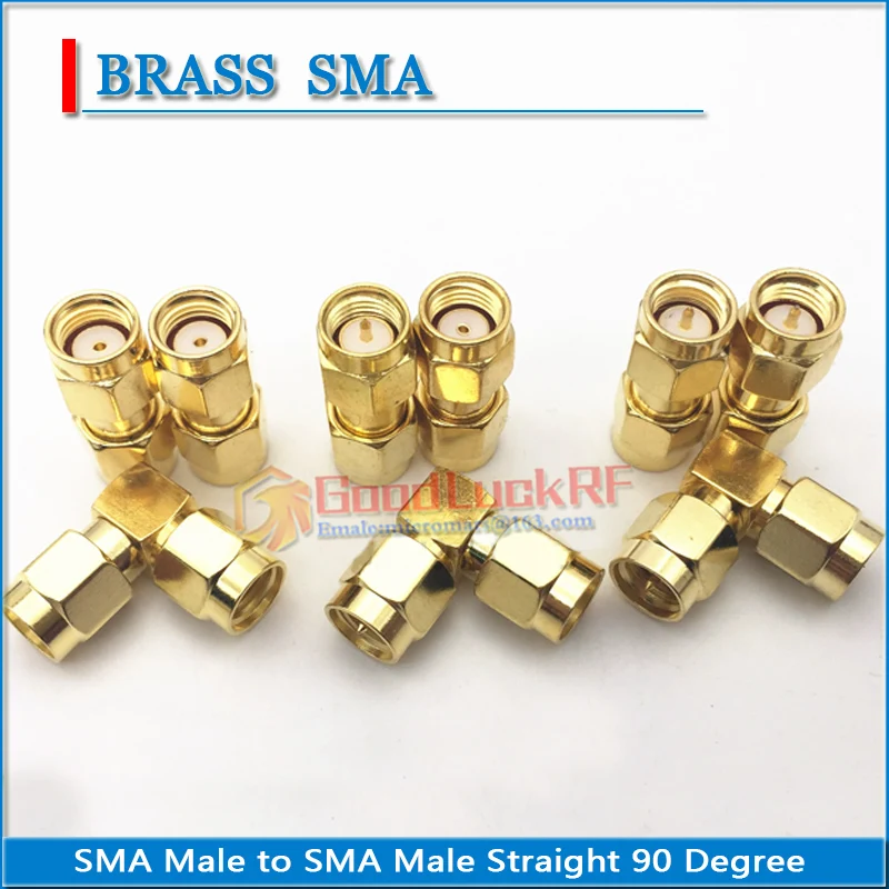 SMA macho a SMA macho 90 grados SMA macho a RPSMA macho ángulo recto RPSMA macho a RPSMA macho tipo L Striaght 50ohm conector RF