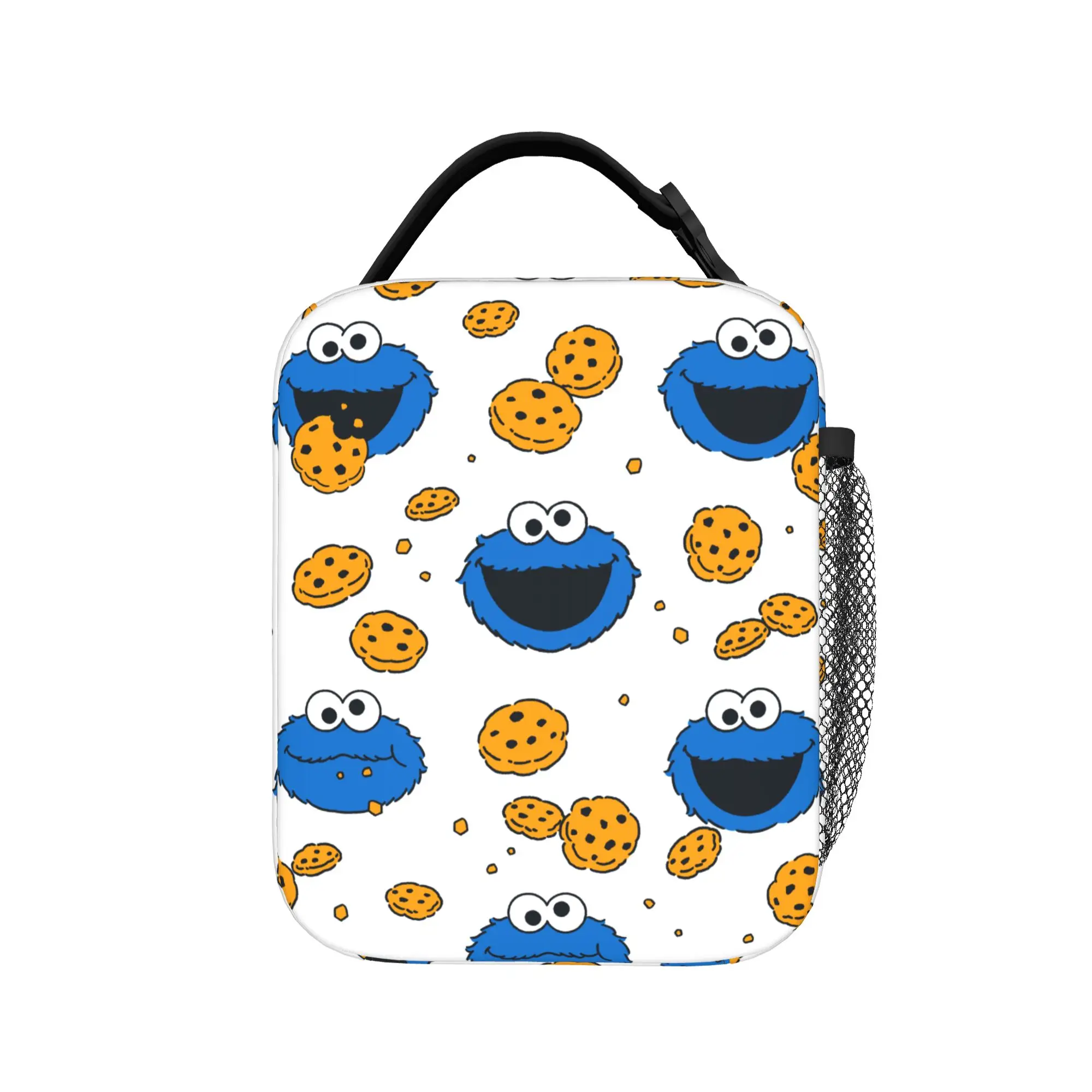 Cookies Monsters Thermal Insulated Lunch Bags for Picnic  Reusable Food Bag Thermal Cooler Lunch Box