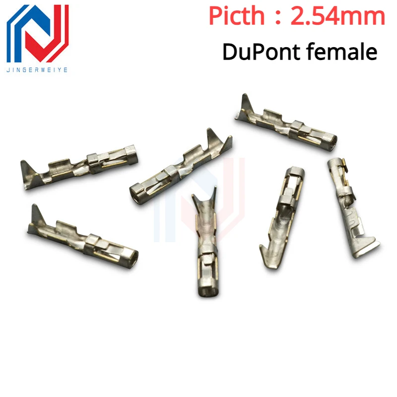 100Pcs DuPont 2.54mm Terminal Languette Hook Switch Connector Plug Socket Picth 2.54mm