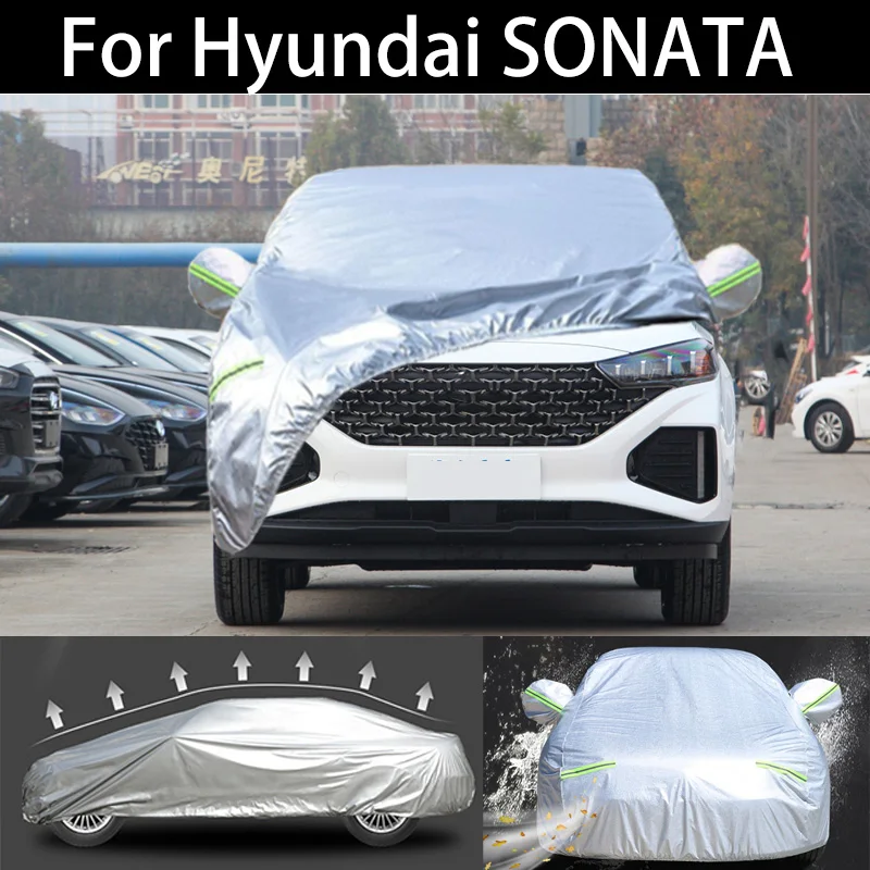 

For Hyundai SONATA Car Cover Dustproof Outdoor Indoor UV Snow Resistant Sun rain Protection waterproof hail cover for car