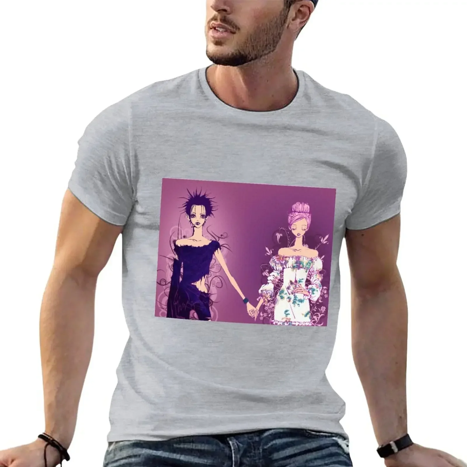 Nana Osaki and Nana Komatsu T-Shirt quick drying korean fashion mens tall t shirts