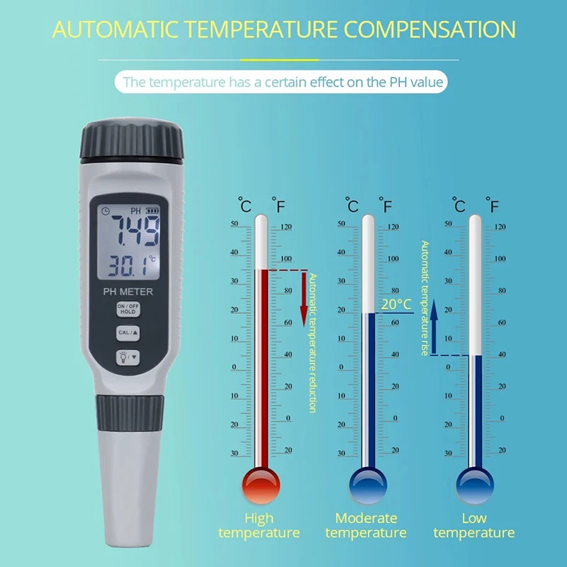 PH818 Professional  Water Quality Pen PH Acidity Meter Water Purity Tester Water Quality Meter Monitoring PH Water Purity Meter