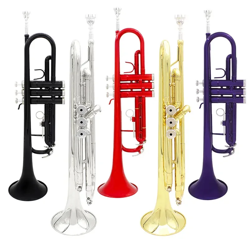 SLADE B-flat Trumpet Color Brass Body for Students Beginners Professional Play Brass Instruments