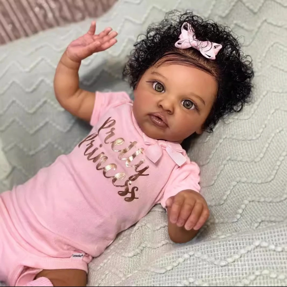 Bambola rinata realistica da 20 pollici Amara Soft Touch con vene realistiche dipinte a mano Un regalo di compleanno coccoloso ideale per i bambini