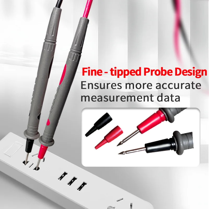 ZOYI Penguji Multimeter Canggih 1000V 10A Digital Multimeter Jarum Ultra Halus Kawat Kepala Pena Silikon Aksesori Multimeter