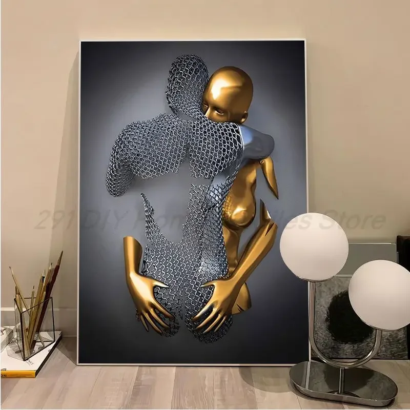 Figure Statue Canvas Modern Movie Sticky Posters Fancy Wall Sticker For Living Room Bar Decoration Home Decor