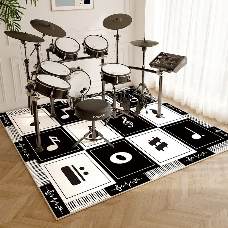 Drum Rug Soundproof Non-slip Floor Mat Home Musical Instruments Piano Shock-absorbing Footpad Light Luxury Study Bedroom Carpet