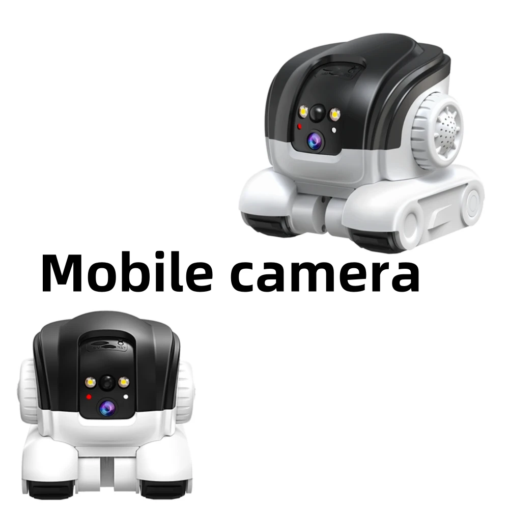 

2MP Robot Camera On Wheel High Resolution Double Lens Pet Surveillances With Two Way Talk For Cats & Dog Home Monitoring