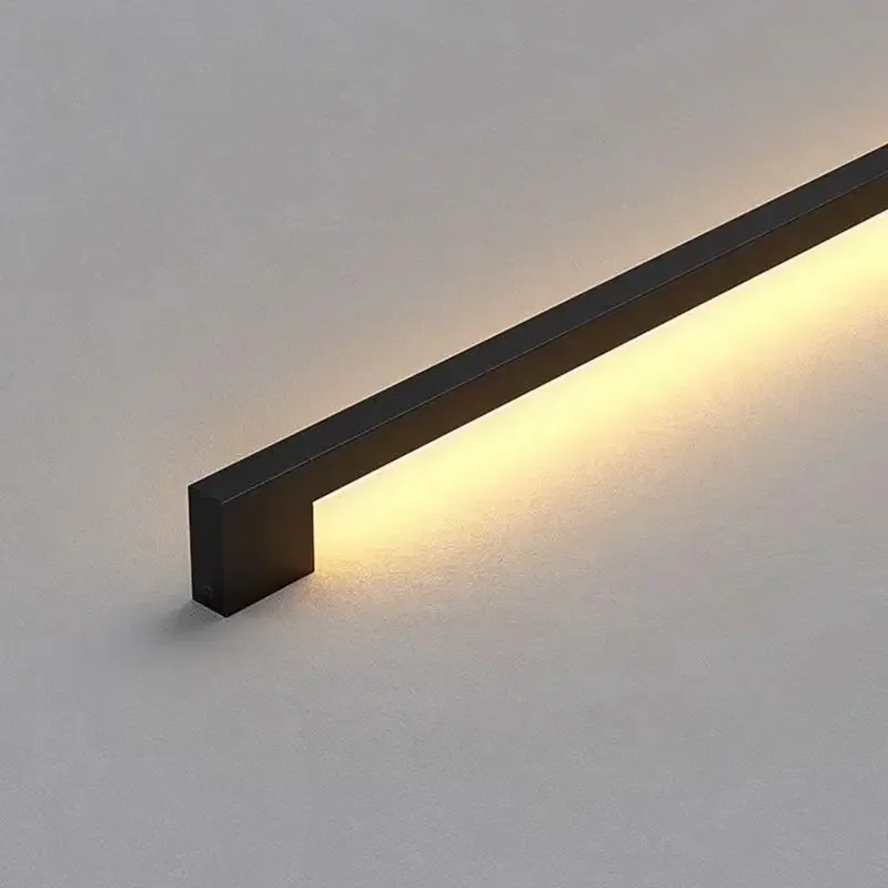 Minimalist Long Wall Lamp Modern LED Wall Mounted Light Indoor Living Room Bedroom Background Lamp Home Decora Fixtures 110/220V