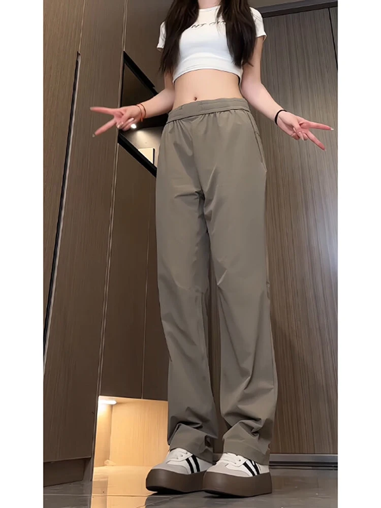 

Outdoor Ice Silk Pants Men's Summer Thin Cool Straight Casual Long Pants American Functional Mountain Climbing Trousers Qui...