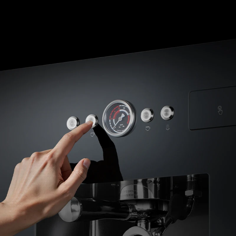 Mantik M100 للاستخدام المنزلي ماكينة إسبريسو شبه أوتوماتيكية تصميم حديث ماكينة صنع القهوة المدمجة بالكامل نظام الماء الساخن فنادق الاتحاد الأوروبي والولايات المتحدة GS