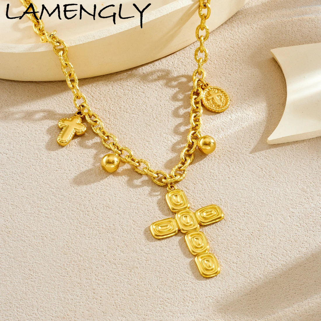 LAMENGLY ΠΈΠ· Π½Π΅ΡΠΆΠ°Π²Π΅ΡΡΠ΅ΠΉ ΡΡΠ°Π»ΠΈ 316L, ΡΠ΅Π»ΠΈΠ³ΠΈΠΎΠ·Π½ΡΠ΅ ΡΡΠΈΠ»ΠΈ, ΠΌΠ½ΠΎΠ³ΠΎΡΡΠ½ΠΊΡΠΈΠΎΠ½Π°Π»ΡΠ½Π°Ρ Π³Π΅ΠΎΠΌΠ΅ΡΡΠΈΡΠ΅ΡΠΊΠ°Ρ ΠΏΠΎΠ΄Π²Π΅ΡΠΊΠ° Ρ ΠΊΡΠ΅ΡΡΠΎΠΌ, ΠΎΠΆΠ΅ΡΠ΅Π»ΡΠ΅, ΠΆΠ΅Π½ΡΠΊΠ°Ρ Π³Π°ΡΠ½Π°Ρ ΡΠ΅ΠΏΠΎΡΠΊΠ° Π½Π° ΡΠ΅Ρ, ΡΠ²Π΅Π»ΠΈΡΠ½ΡΠ΅ ΠΈΠ·Π΄Π΅Π»ΠΈΡ LAMENGLY ΠΈΠ· Π½Π΅ΡΠΆΠ°Π²Π΅ΡΡΠ΅ΠΉ ΡΡΠ°Π»ΠΈ 316L, ΡΠ΅Π»ΠΈΠ³ΠΈΠΎΠ·Π½ΡΠ΅ ΡΡΠΈΠ»ΠΈ, ΠΌΠ½ΠΎΠ³ΠΎΡΡΠ½ΠΊΡΠΈΠΎΠ½Π°Π»ΡΠ½Π°Ρ Π³Π΅ΠΎΠΌΠ΅ΡΡΠΈΡΠ΅ΡΠΊΠ°Ρ ΠΏΠΎΠ΄Π²Π΅ΡΠΊΠ° Ρ ΠΊΡΠ΅ΡΡΠΎΠΌ, ΠΎΠΆΠ΅ΡΠ΅Π»ΡΠ΅, ΠΆΠ΅Π½ΡΠΊΠ°Ρ Π³Π°ΡΠ½Π°Ρ ΡΠ΅ΠΏΠΎΡΠΊΠ° Π½Π° ΡΠ΅Ρ, ΡΠ²Π΅Π»ΠΈΡΠ½ΡΠ΅ ΠΈΠ·Π΄Π΅Π»ΠΈΡ