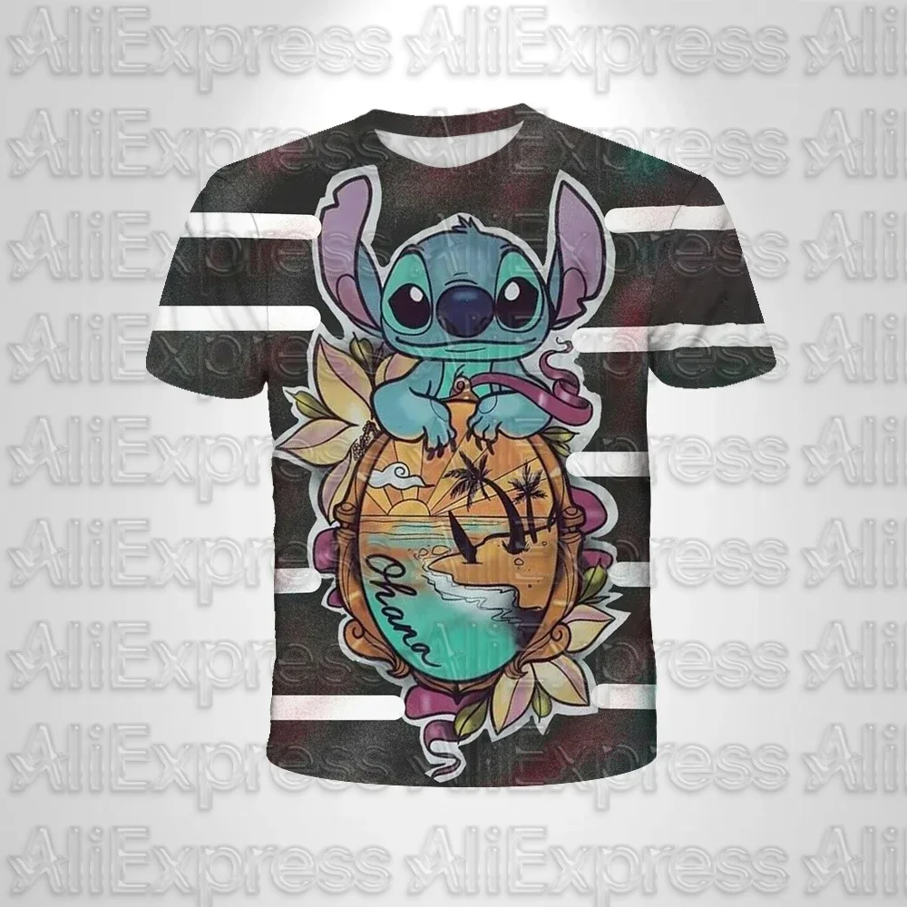 موتو أنيمي غرزة الكرتون MensT-shirt لطيف تأثيري ملابس الأطفال قمم تي شيرت عادية قصيرة الأكمام الصيف تنفس #4