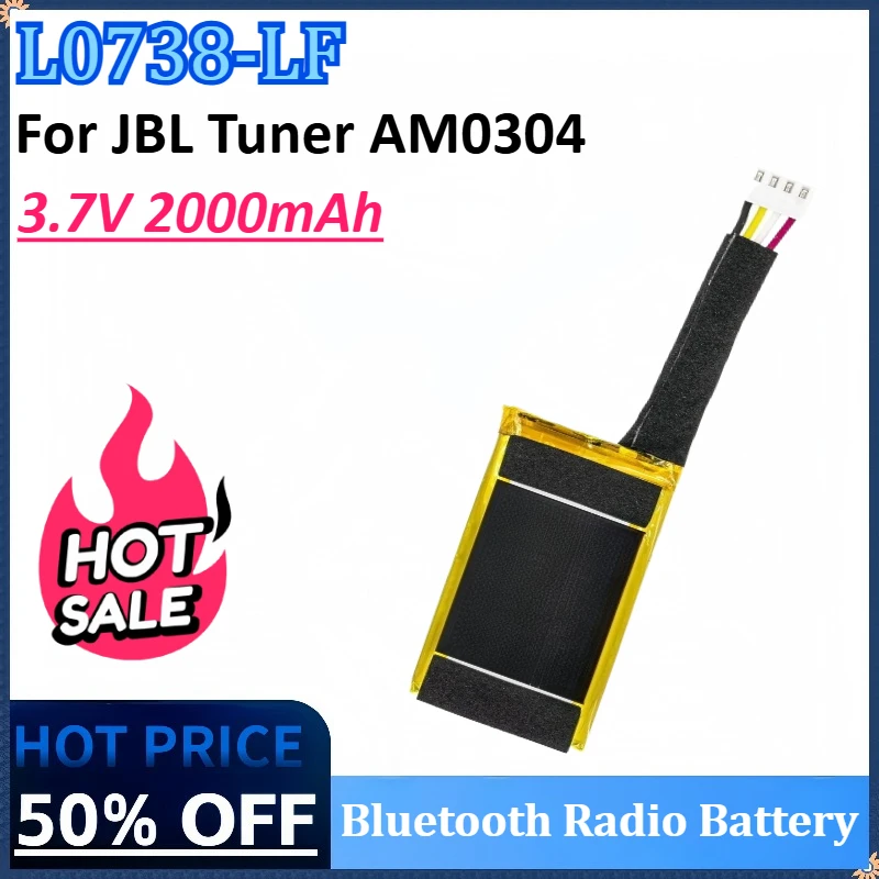 

New L0738-LF 3.7V 2000mAh Wireless Bluetooth Speaker Radio Battery for JBL Tuner AM0304