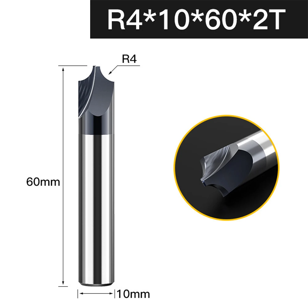 1pc Corner Rounding End Milling Cutter For Wood Plastic Metal R0.5-R6.0 Coated Carbide Router Bit Power Tools Accessories